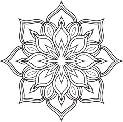 abstract silhouette floral mandala background