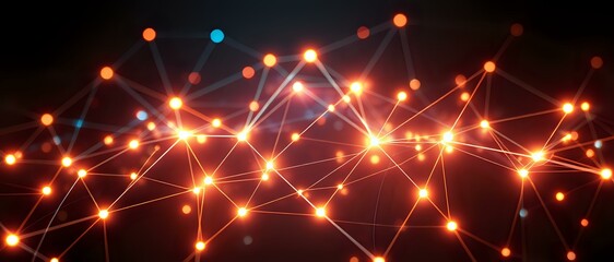 Abstract Orange Lines Patterns - Glowing Futuristic Design