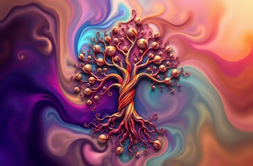 Vibrant Tree of Life Art