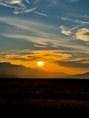 Sunset in the mountains