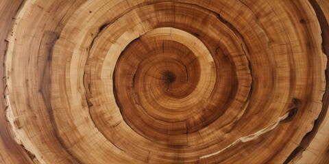 Intricate Spiral Wood Grain A Detailed Close-Up of Natural Wood Texture Revealing the Rings and Patterns of a Tree Trunk