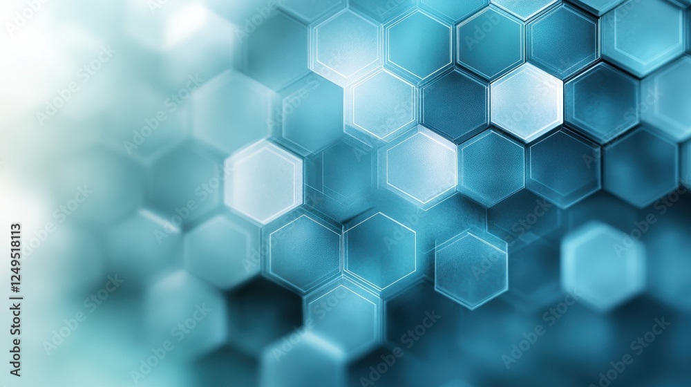 Poster abstract hexagonal tech background, digital network, future concept