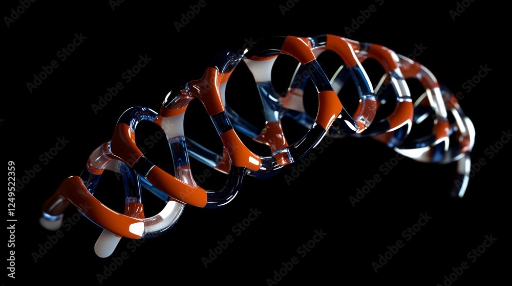 Poster exploring the dna helix model laboratory high-resolution image scientific environment macro view gen
