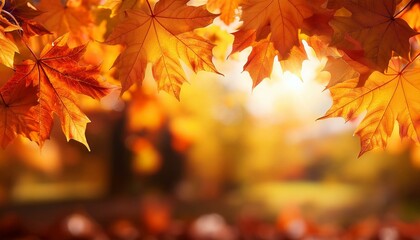 Fototapeta premium autumn leaves on wooden background
