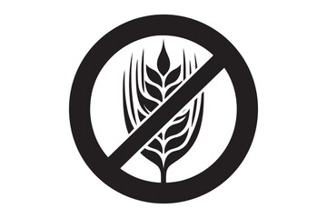 Gluten Free Icon silhouette