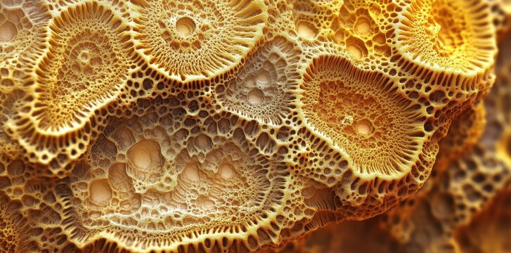 Close up of coral with intricate patterns and formations
