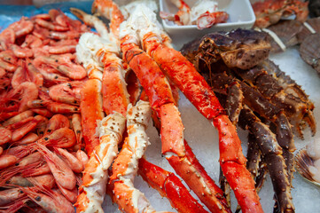 Food market in the port of Bergen, Norway