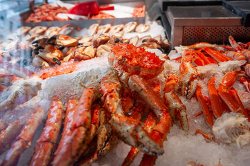 Food market in the port of Bergen, Norway