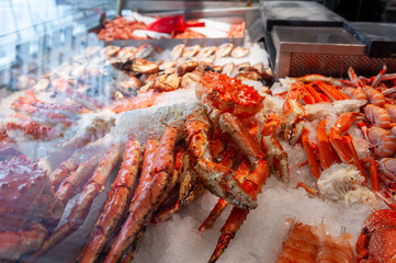 Food market in the port of Bergen, Norway