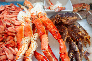 Food market in the port of Bergen, Norway