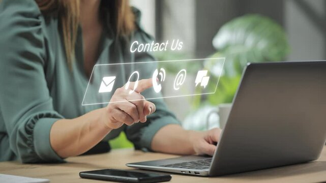 person at computer laptop calling customer service support,customer calls ai technical support,business man contact client service touching virtual screen app,online help desk consultation