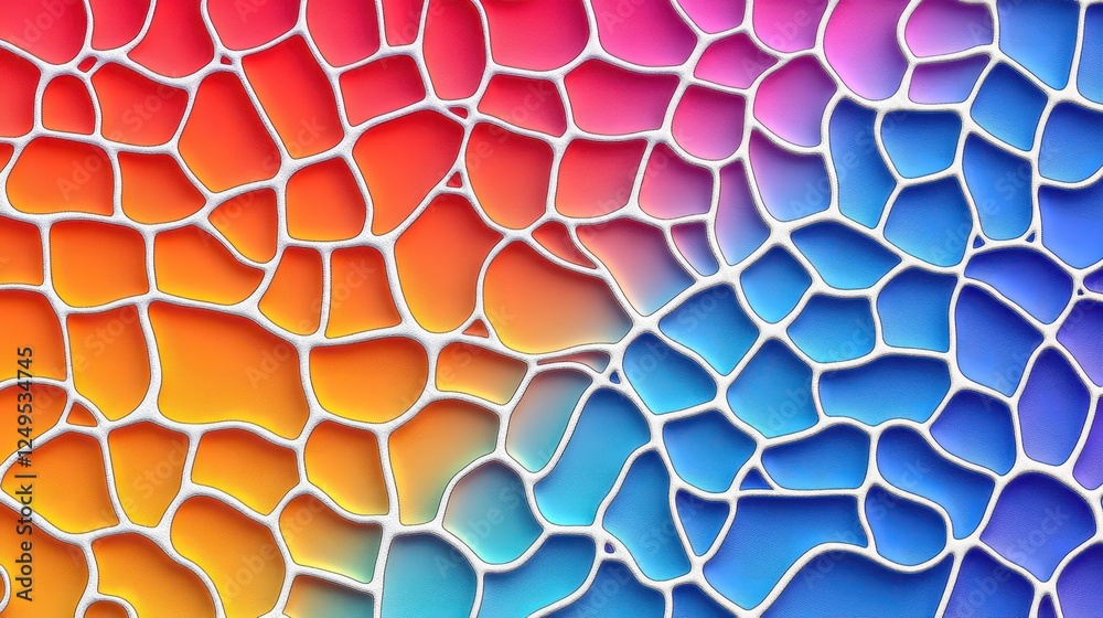 Poster Colorful abstract network pattern background design
