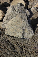 unfinished concrete dries as it falls on the ground