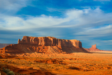 Scenic View of Monument Valley's Unique Desert Landscape