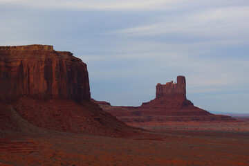 Scenic View of Monument Valley's Unique Desert Landscape