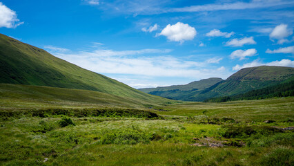 mountain landscape with blue sky