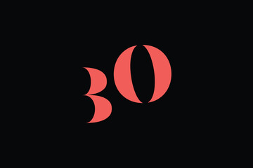 Abstract letter BO minimal logo design template. This minimal logo design is the process of creating a visual symbol that represents a brand, company, or individual.