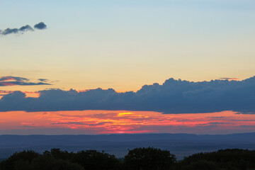 sunset in the mountains