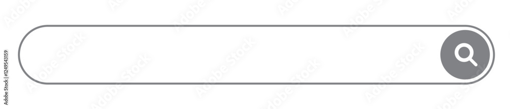 Fototapete simple search bar as part of user interface design. vector illustration.