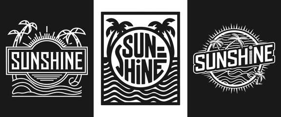 Catching Tropical Vibes with our 'Sunshine' T-Shirt Design – Perfect for Beach Lovers and Those Who Embrace Summer Days Under Palm Trees!