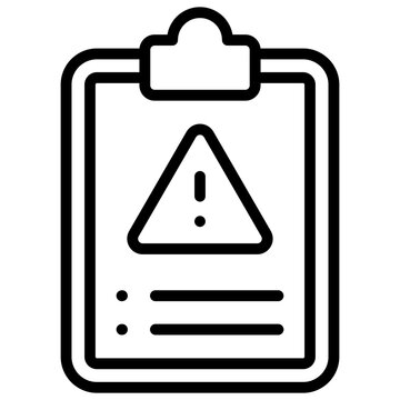 Allert Task Customer Support Icon Line Design Vector Concept