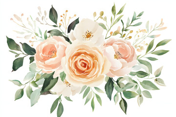 floral mosaic artwork with blooming roses in soft pink, orange, and yellow hues, surrounded by green leaves, set on a neutral stone-like background, concept of interior design, art, and decoration