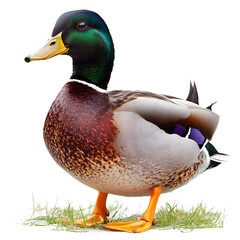 mallard duck isolated on white background