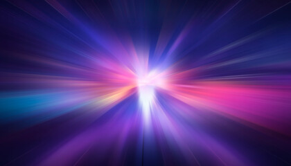Abstract neon background, neon explosion, light movement, rays. © Terablete