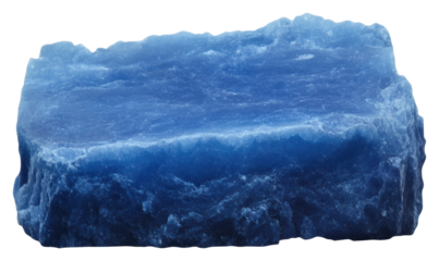 Blue mineral rock on clear background