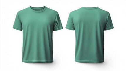 a blank plain green cotton t-shirt, mock up
