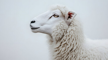 white alpaca portrait