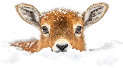 deer in the snow
