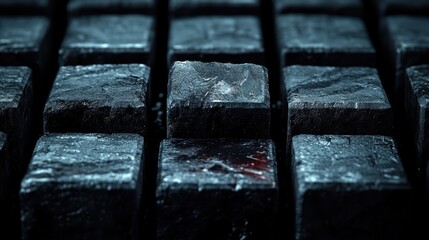 Dark stone cubes texture background