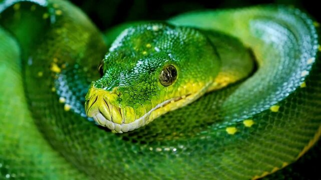 Green Tree Python Close Up