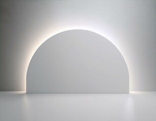 Minimalism abstract background, pedestal. 3D illustration.