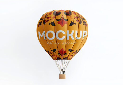 Hot Air Balloon Mockup: Perfect for Branding and Design Presentation