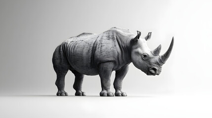 Rhinoceros isolated on White Background