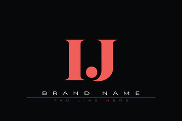 Abstract letter IJ minimal logo design template. This minimal logo design is the process of creating a visual symbol that represents a brand, company, or individual.
