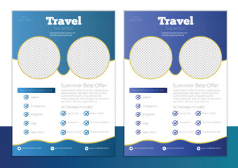 Modern & Creativ Travel Flyer template design
