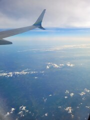 Fototapeta premium view from airplane window