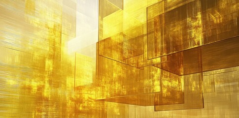 Abstract golden rectangles create depth and a textured background