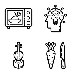 Essential Flat Icon Set Isolated On White Background