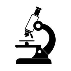 microscope icon, microscope silhouette vector -, microscope Editable Vector Illustration.
