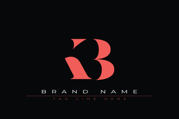 Abstract letter KB minimal logo design template. This minimal logo design is the process of creating a visual symbol that represents a brand, company, or individual.