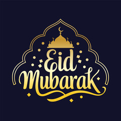 Eid Mubarak Holiday Decorative Vector Background
