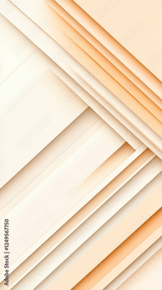 Poster abstract composition of layered paper in soft beige and cream tones, creating a calming visual effec