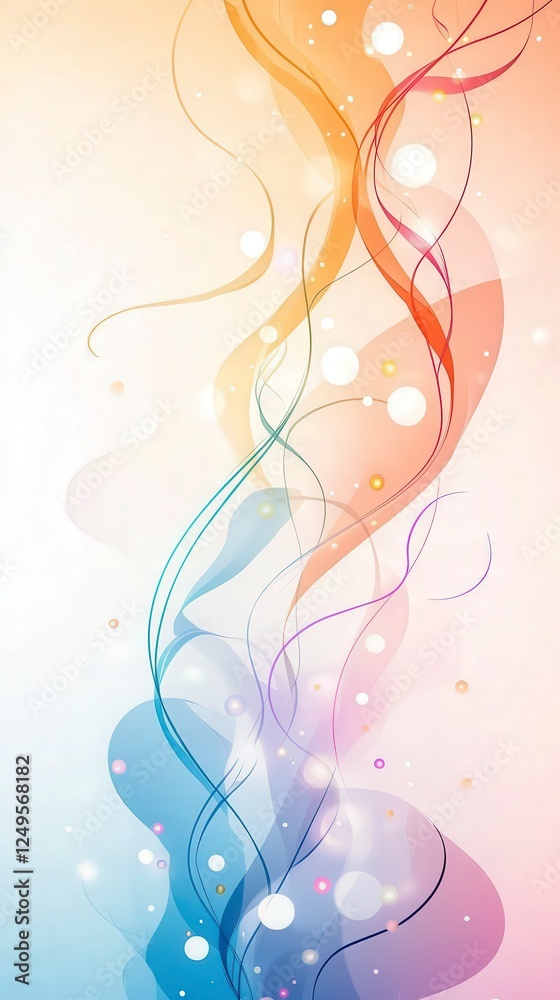 Poster abstract colorful swirls and circles create a vibrant, dynamic background with a smooth gradient eff