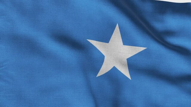 High detailed flag of Somalia. National Somalia flag. Africa. 3D Render.