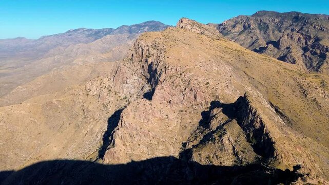 Aerial View of Arizona's Pusch Ridge Peak and Mt. Lemmon, Oro Valley