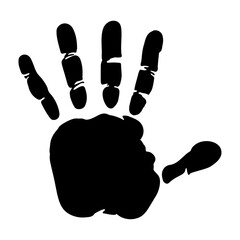 finger print on white background